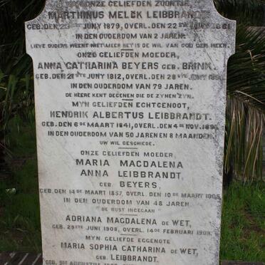 BEYERS :: DE WET :: BRINK :: LEIBBRANDT