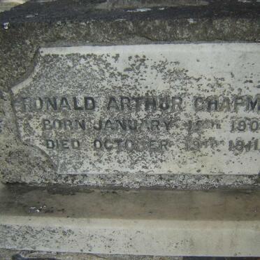 CHAPMAN Ronald Arthur 1908-1911