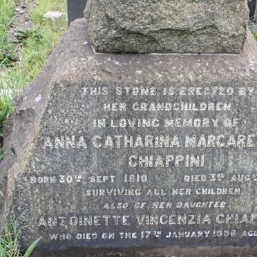 CHIAPPINI Anna Catharina Margaretha 1810-1907 :: CHIAPPINI Antionette Vincenzia -1906