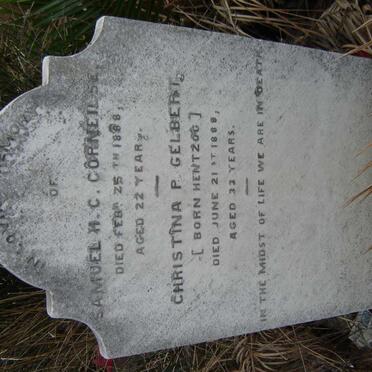 CORNEILSE Samuel H.C. -1888 :: GELBERT Christina P. nee HENTZOG -1888