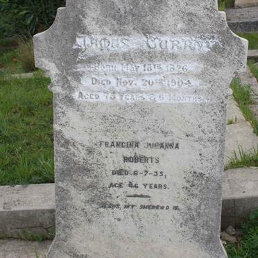 CURRY James 1826-1904 :: ROBERTS Francina Johanna -1935 