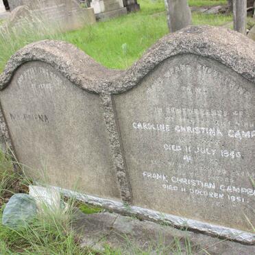 CAMPBELL Frank Christian -1951 &amp; Caroline Christina -1946