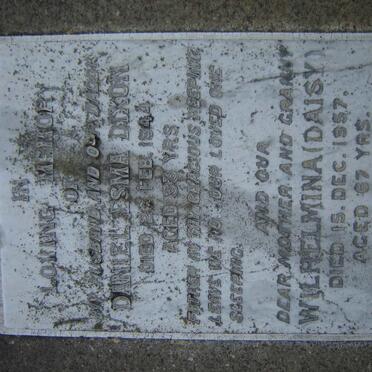 DIXON Daniel Esma -1944 &amp; Wilhelmina -1957