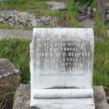DEMPERS Maria M.D. nee La COCK -1928