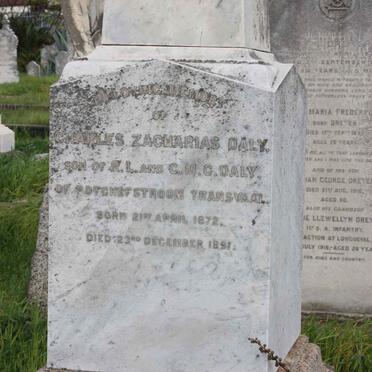 DALY Charles Zacharias 1872-1891