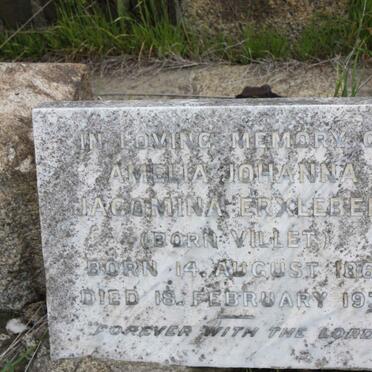 ERXLEBEN Amelia Johanna Jacomina nee VILLET 1869-1930