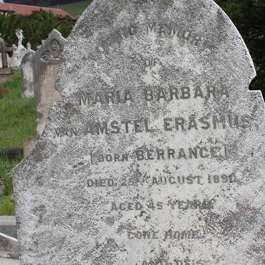 ERASMUS Maria Barbara van Amstel nee BERRANCE -1890