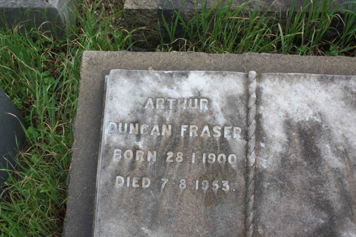 FRASER Arthur Duncan 1900-1953