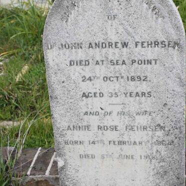 FEHRSEN John Andrew -1892 &amp; Annie Rose 1864-1918