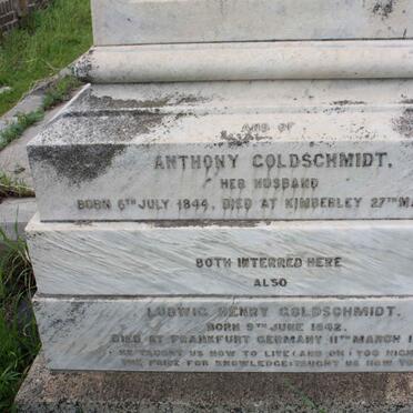 GOLDSCHMIDT Anthony 1844-1888 :: GOLDSCHMIDT Ludwig Henry 1842-1889
