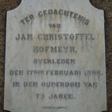 HOFMEYR Jan Christoffel -1898
