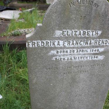 HENDRIKS Elizabeth Fredrika Francina 1848-1896