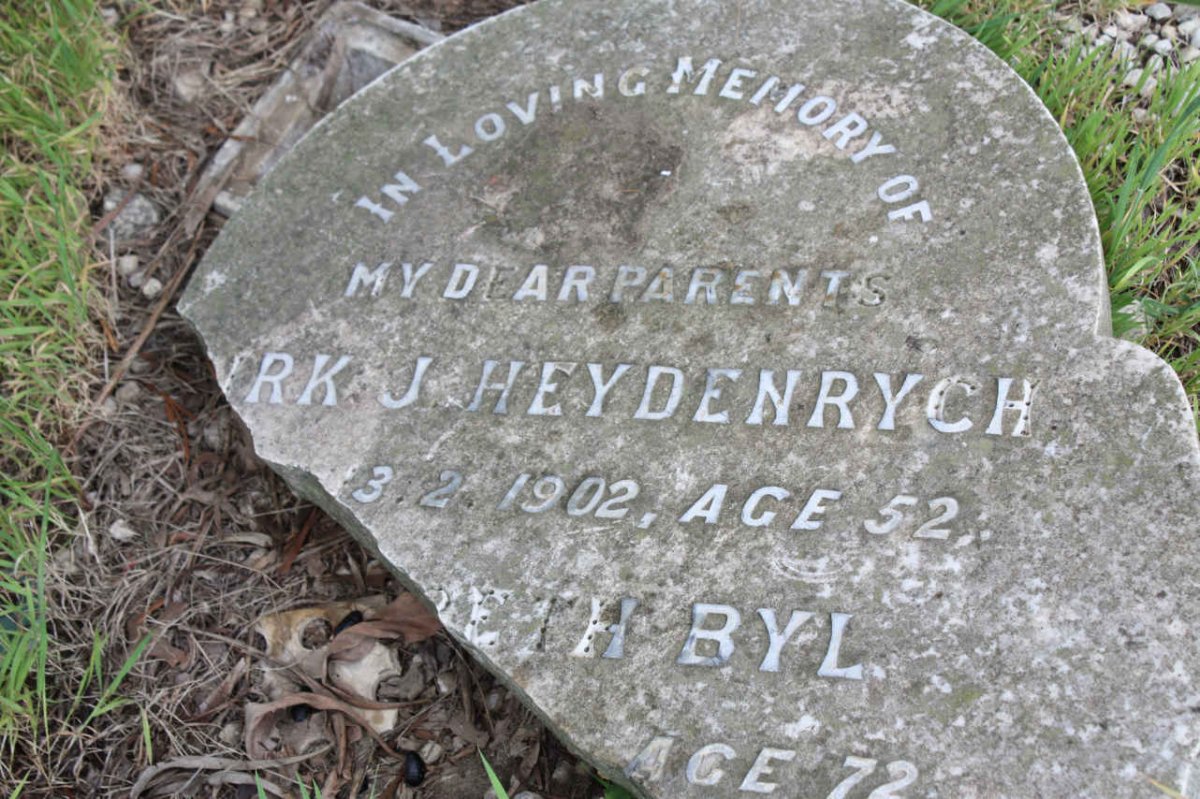 HEYDENRYCH  ?rk  J. -1902 &amp;  ?eth Byl