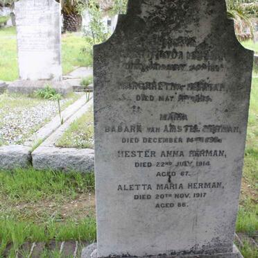 HERMAN Helena Geetruyda -1897 :: HERMAN Margaretha -1895 :: HERMAN Maria Babara van Amstel -1890 