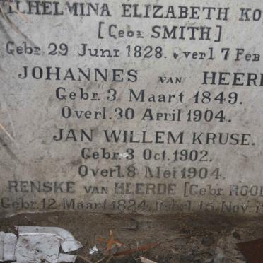HEERDE van :: KOSTER :: KRUSE :: SMITH :: ROODA