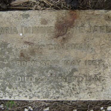 JARDINE Maria Jane nee CHAPMAN 1867-1941
