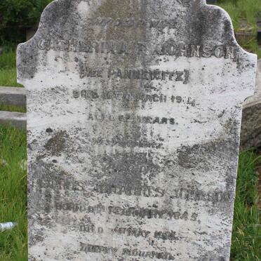 JOHNSON Petrus Johannes 1845-1921 &amp; Catherina F. PANNEWITZ -1911