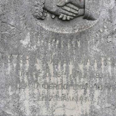 JAARSVELD Pieter N. J., van -1914 &amp; Maria Catharina COLLINS -1948 