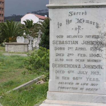 JOHNSON Sebastian 18?4-1895 &amp; Berrendina -1913