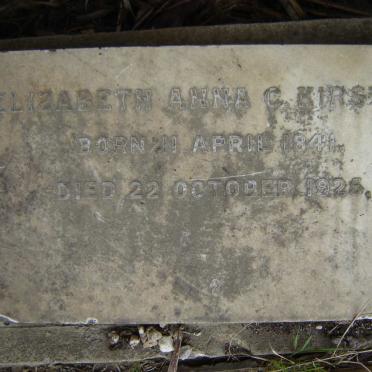 KIRSTEN Elizabeth Anna C. 1841-1925