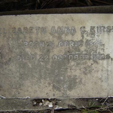 KIRSTEN Elizabeth Anna C. 1841-1925