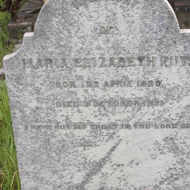 KUYS Maria Elizabeth 1830-1891