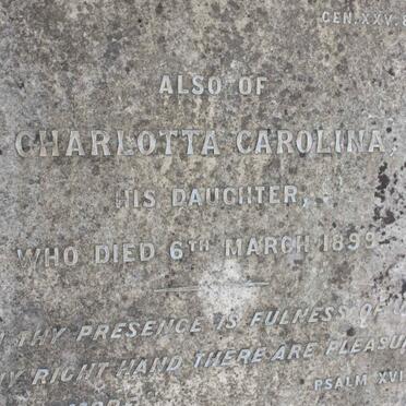 KOTZE Charlotta Carolina -1899