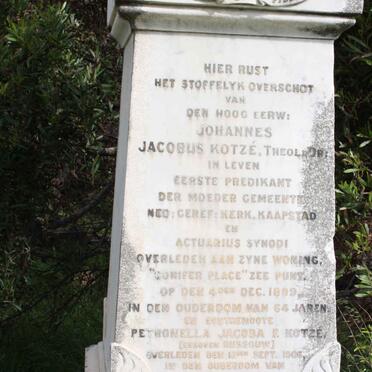KOTZE Johannes Jacobus -1899 &amp; Petronella Jacoba F. ROSSOUW -1906