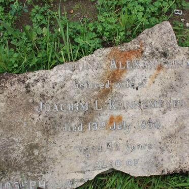 KANNEMEYER ? Alexandrina -1890 :: KANNEMEYER Joseph Jacobus -1896