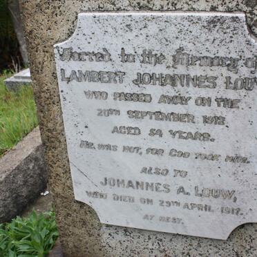 LOUW Lambert Johannes -1912 :: LOUW Johannes A. -1917