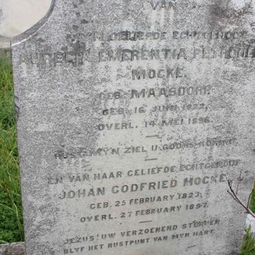 MOCKE Johan Godfried 1823-1897 &amp; Aurelia Emerentia Petronella MAASDORP 1822-1896