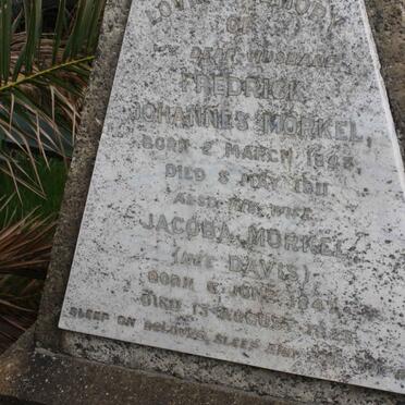 MORKEL Fredrick Johannes 1843-1911 &amp; Jacoba DAVIS 1847-1923