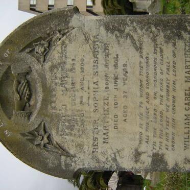 MARTHEZE Harold 1899-1900 :: MARTHEZE Hester Sophia Susanna nee ?  -1901 :: MARTHEZE William Carel 1863-1902