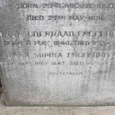 ENGELBRECHT Johan Coenraad 1840-1918 &amp; Anna Sophia 1847-1934