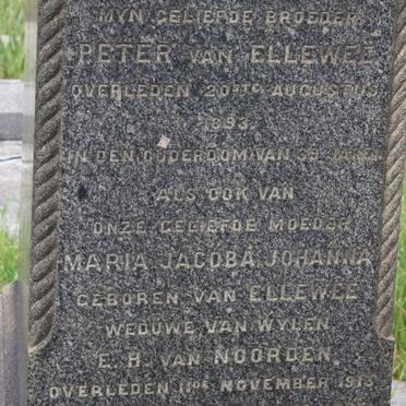 ELLEWEE Peter, van -1893 :: VAN NOORDEN Maria Jacoba Johanna nee VAN ELLEWEE -1913