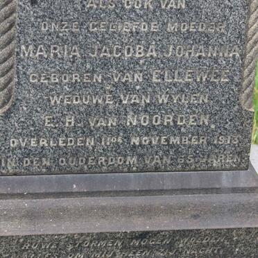 NOORDEN Maria Jacoba Johanna, van  nee VAN ELLEWEE -1913