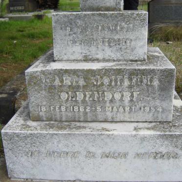 OLDENDORF Maria Johanna 1862-1954