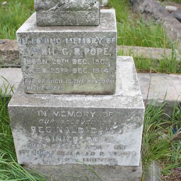 POPE Cyril G.R. 1903-1914 :: POPE Reginald David Rainier -1931