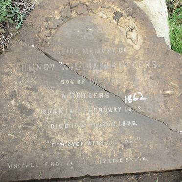 RUTGERS Henry William 1862-1896