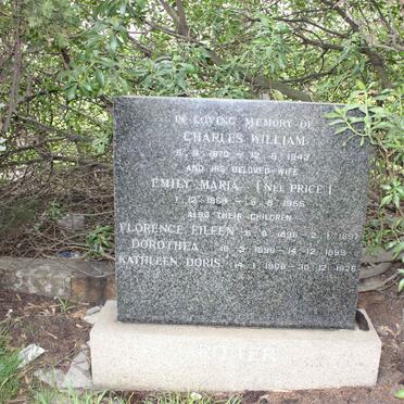 RITTER Charles William 1870-1943 &amp; Emily Maria PRICE 1869-1955