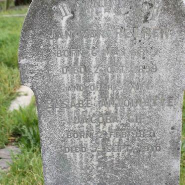 REENEN Jan, van 1822-1899 &amp; Elsabe Antionette Jacoba GIE 1831-1910