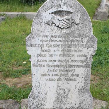 RIETMULLER Jacob Casper 1870-1939 &amp; Maria Hendricka ROODT -1945