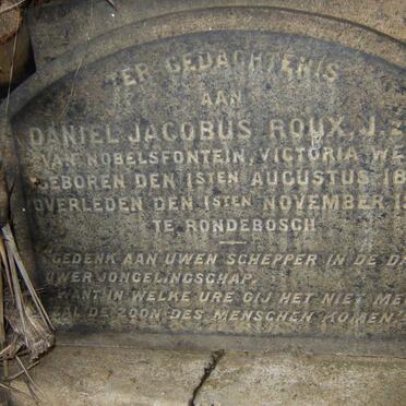 ROUX Daniel Jacobus 1883-1900