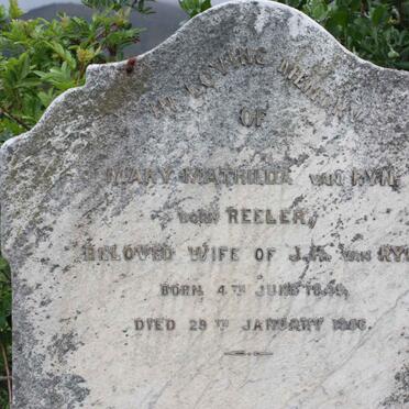 RYN Mary Mathilda, van nee REELER 1849-1886