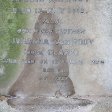 ROOY Isaac, van -1917 :: VAN ROOY Benjamin -1914 :: VAN ROOY Nellie -1915 :: VAN ROOY Johanna nee CLARK -1939 