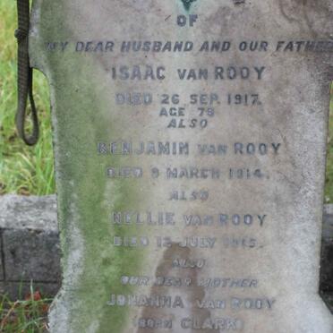 ROOY Isaac, van -1917 :: VAN ROOY Benjamin -1914 :: VAN ROOY Nellie -1915 :: VAN ROOY Johanna nee CLARK -1939