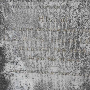 RAINS Eliza nee DE LANGE -1934