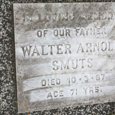 SMUTS Walter Arnold -1987