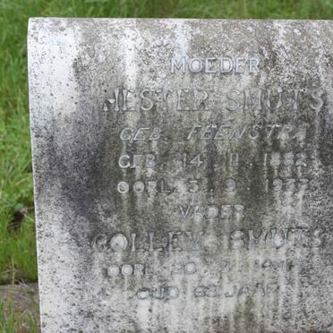 SMUTS Colley -1945 &amp; Hester FEENSTRA 1882-1933