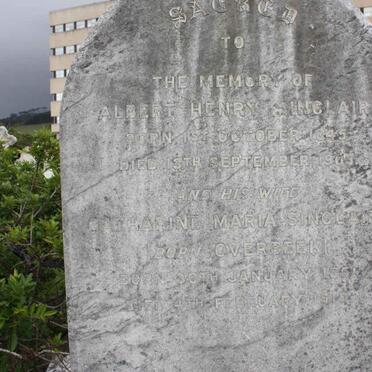 SINCLAIR Albert Henry 1845-1903 &amp; Catharine Maria OVERBEEK 1851-1919